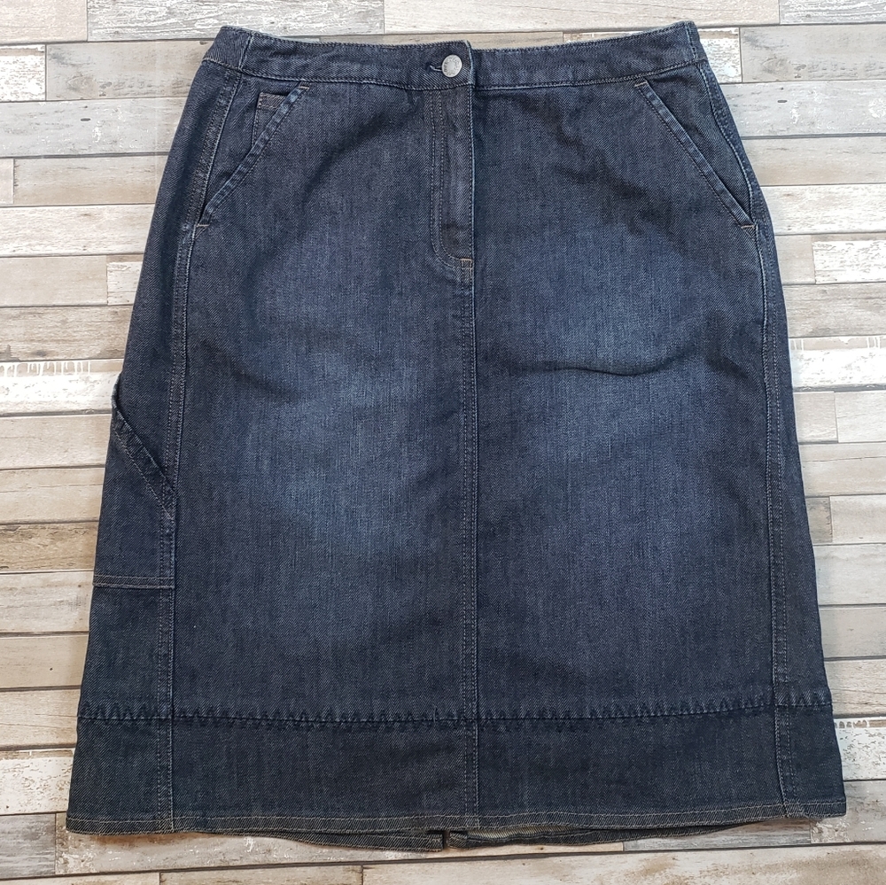J.Jill Cargo Pocket Denim Pencil Skirt